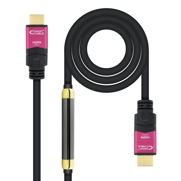 Nanocable Cable HDMI V2.0 con Repetidor 30m 4K@60Hz 18Gbps Negro Nanocable Cable HDMI V2.0 con Repetidor 30m 4K@60Hz 18Gbps Negro